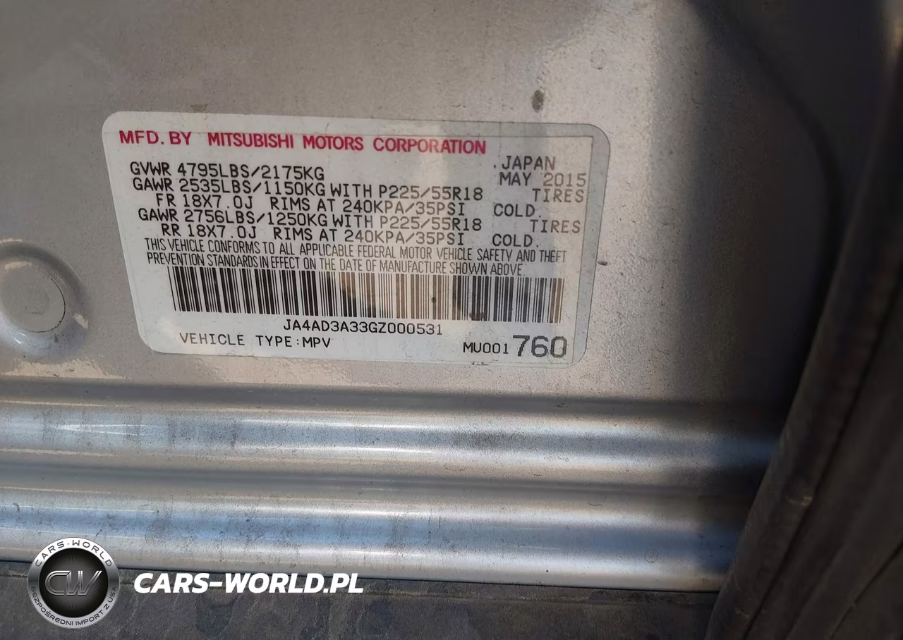 2016 Mitsubishi Outlander Se VIN:JA4AD3A33GZ000531 - 9