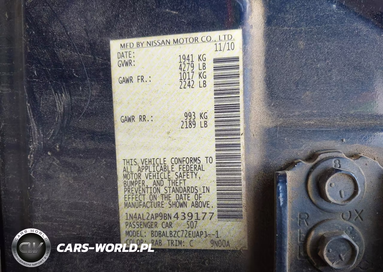 2011 Nissan Altima 2.5 S VIN:1N4AL2AP9BN439177 - 9