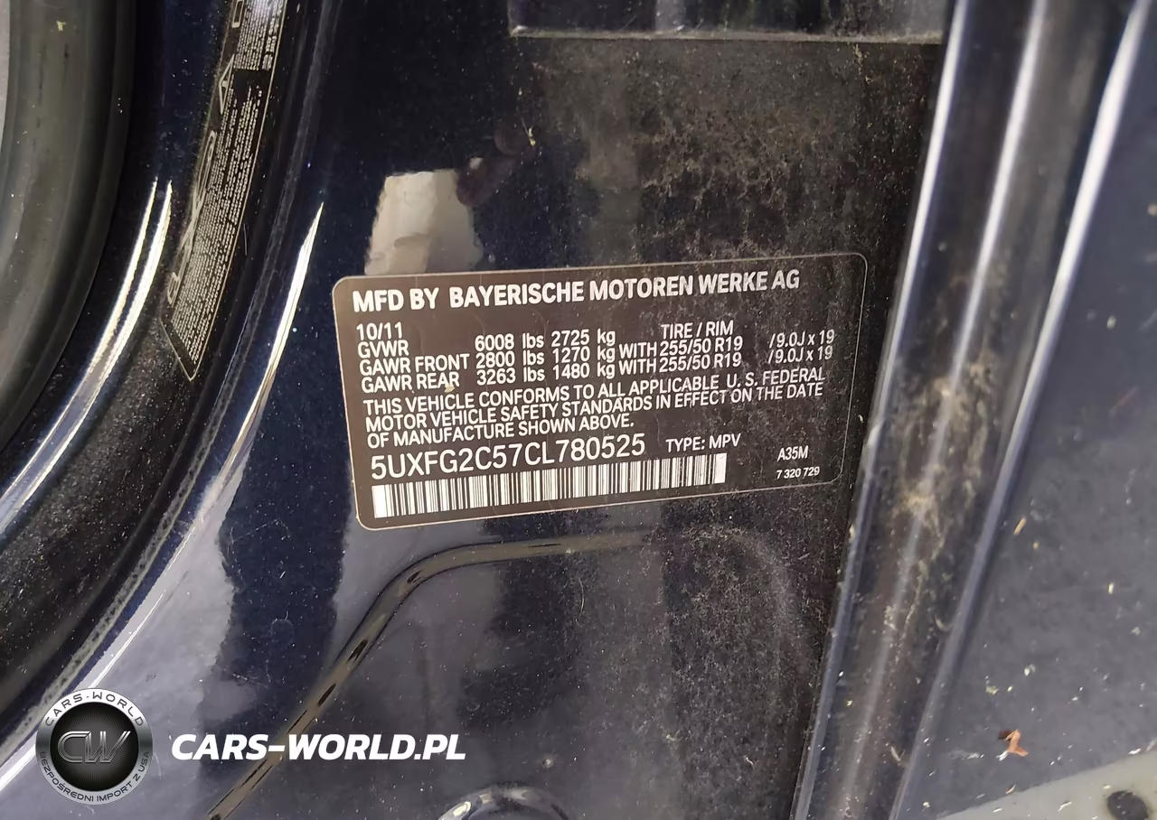 2012 BMW X6 xDrive35I VIN:5UXFG2C57CL780525 - 9