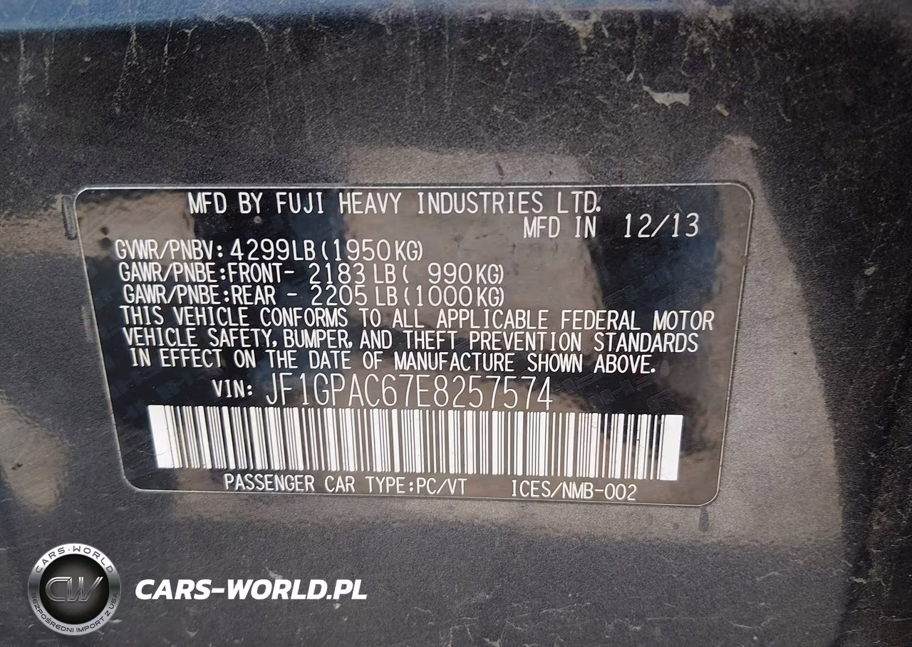 2014 Subaru Impreza 2.0I Premium VIN:JF1GPAC67E8257574 - 9