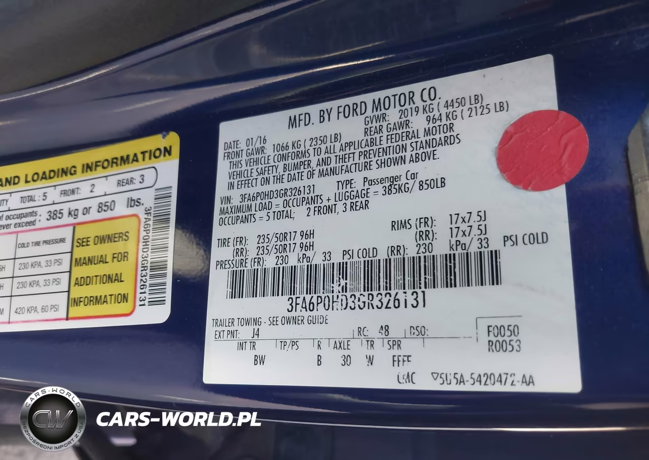 2016 Ford Fusion Se VIN:3FA6P0HD3GR326131 - 9