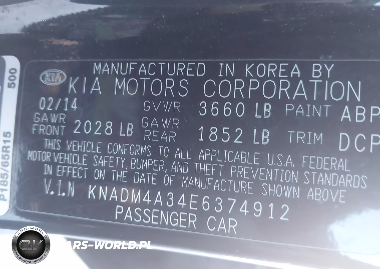 2014 Kia Rio Lx VIN:KNADM4A34E6374912 - 9