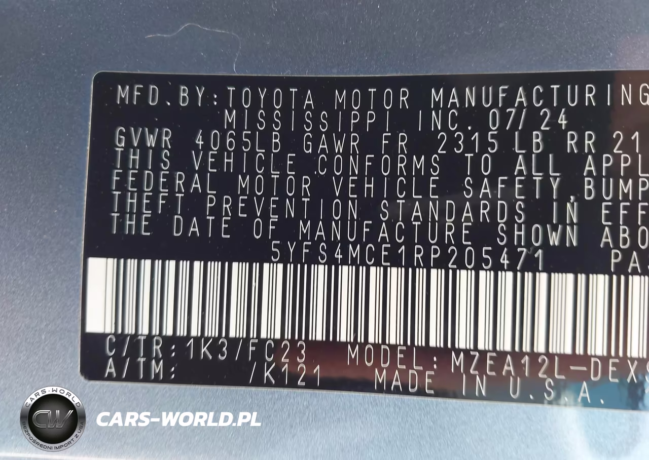 2024 Toyota Corolla Se VIN:5YFS4MCE1RP205471 - 9
