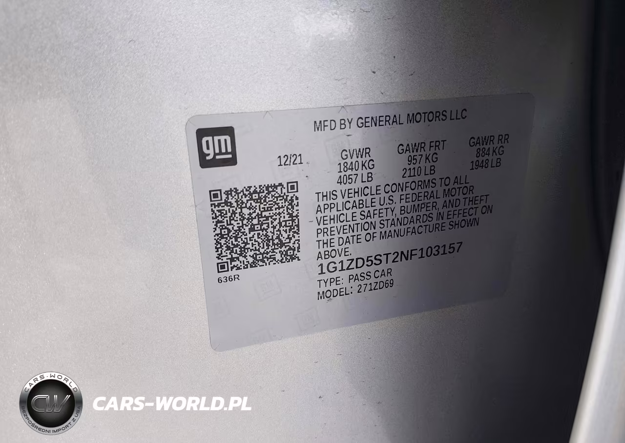 2022 Chevrolet Malibu Fwd Lt VIN:1G1ZD5ST2NF103157 - 9