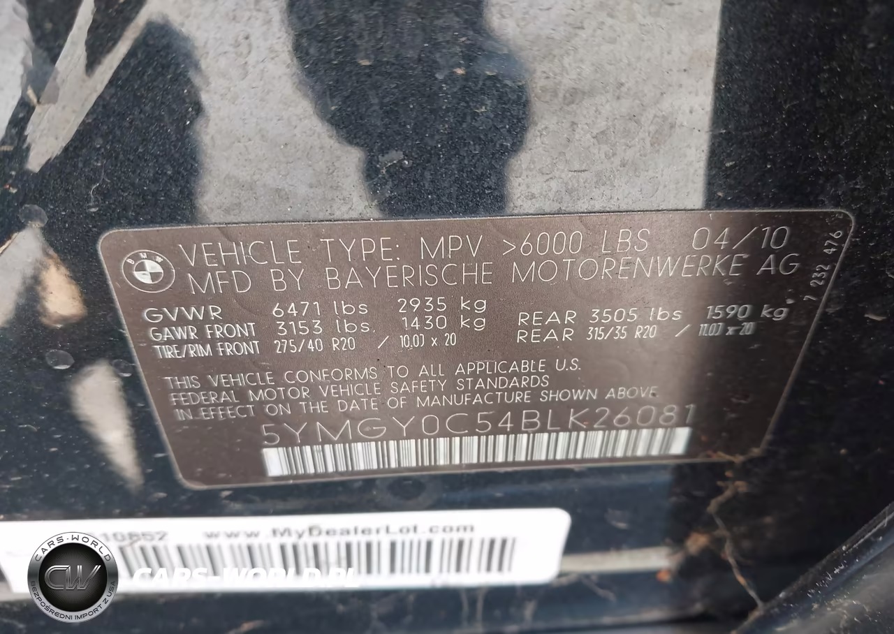 2011 BMW X5 M VIN:5YMGY0C54BLK26081 - 9