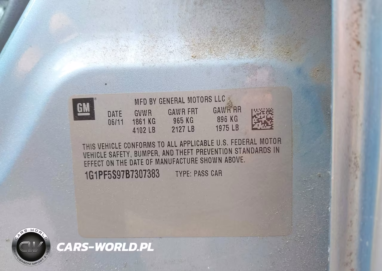 2011 Chevrolet Cruze 1Lt VIN:1G1PF5S97B7307383 - 9