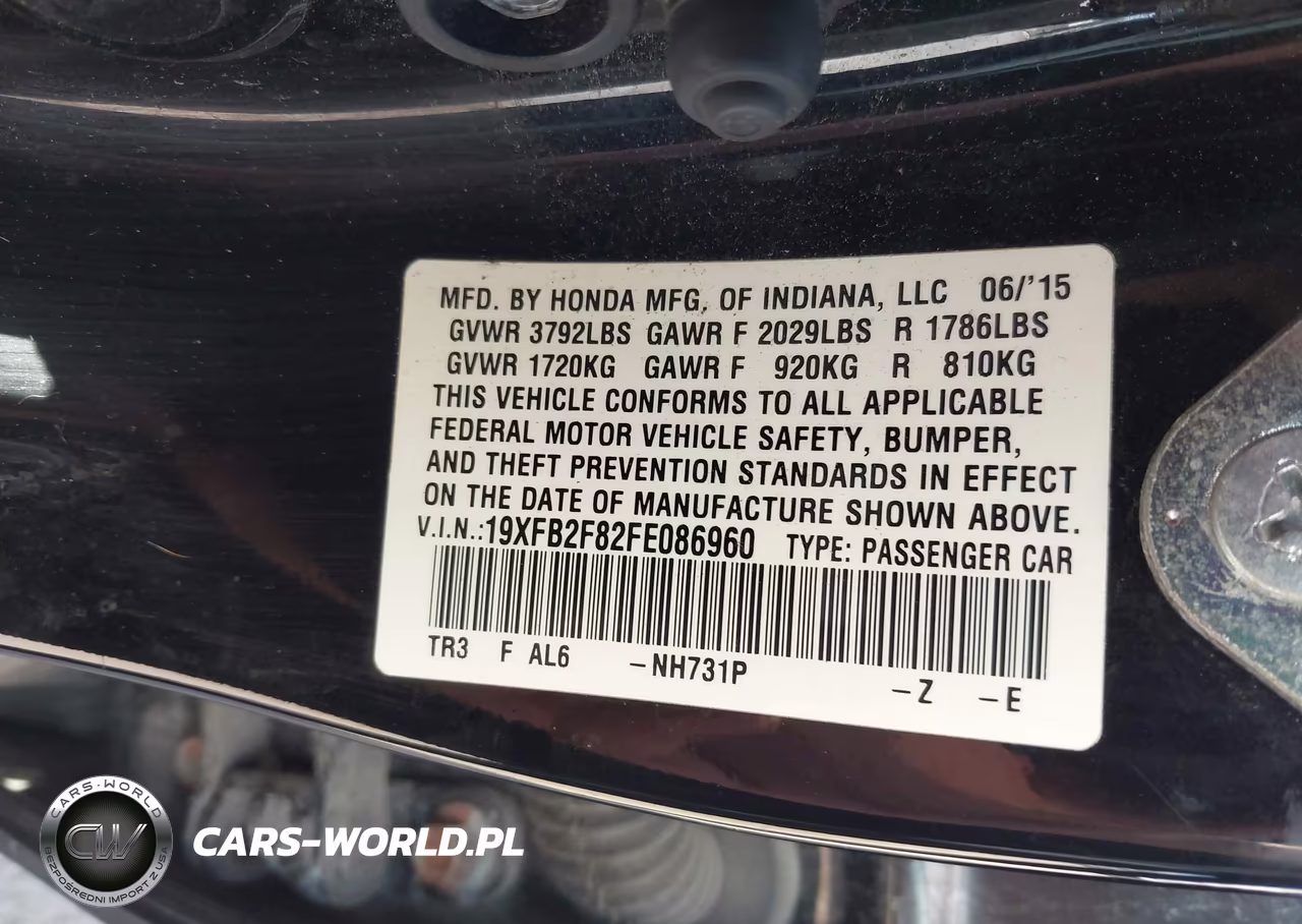 2015 Honda Civic Ex VIN:19XFB2F82FE086960 - 9