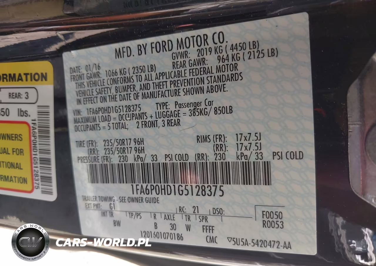 2016 Ford Fusion Se VIN:1FA6P0HD1G5128375 - 9