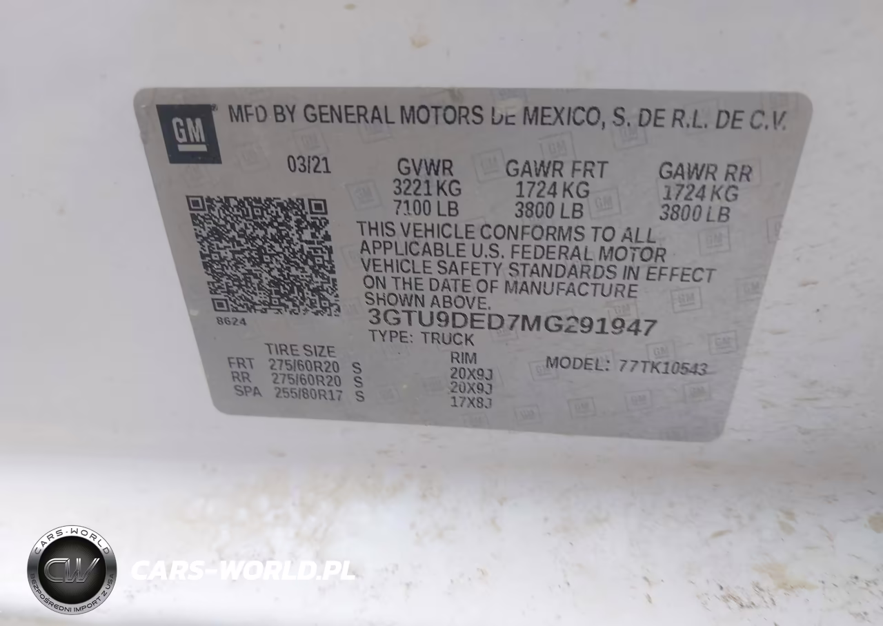 2021 GMC Sierra 1500 4Wd Short Box Slt VIN:3GTU9DED7MG291947 - 9