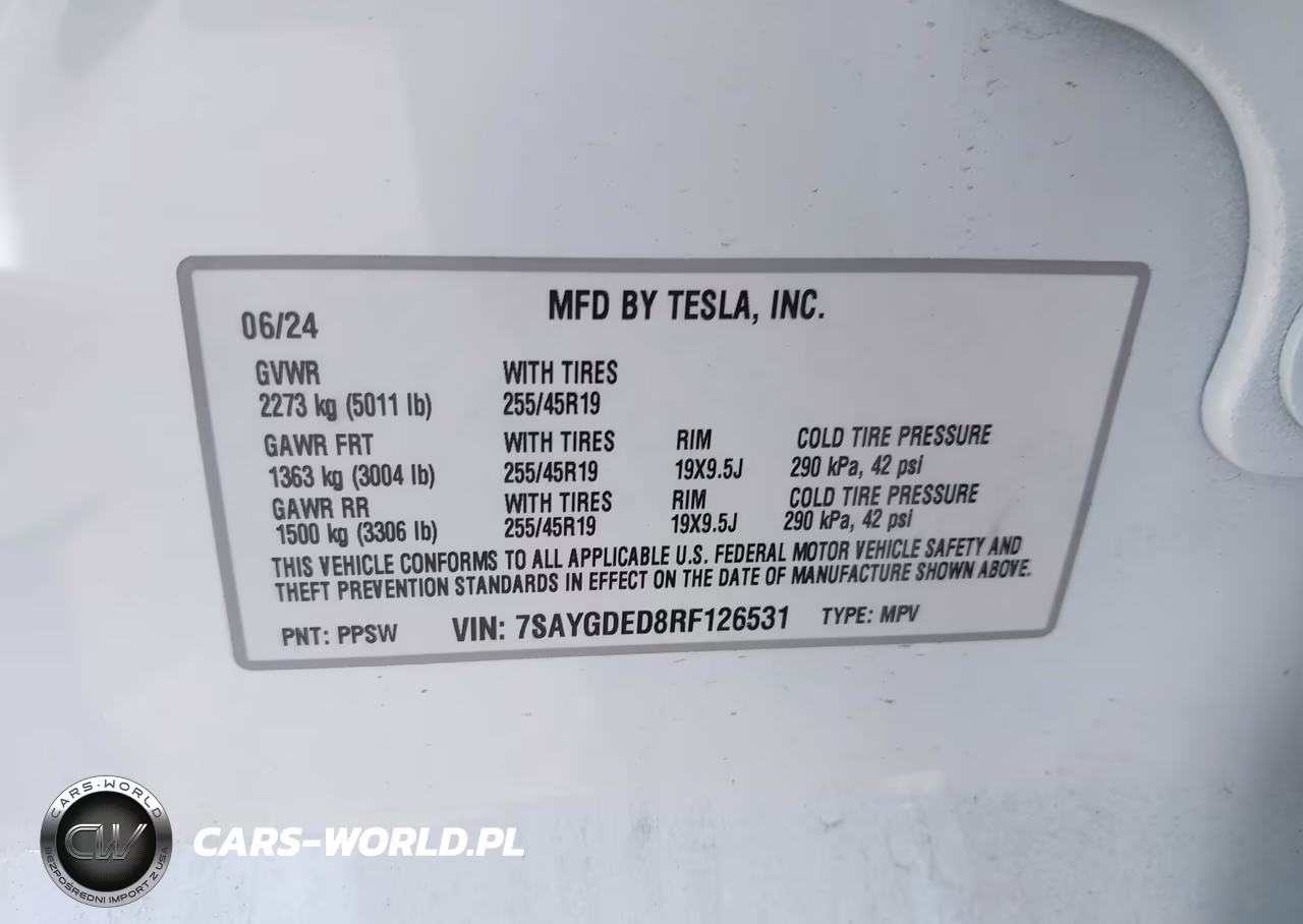 2024 Tesla Model Y Long Range Single Motor Rear-Wheel Drive-Rwd VIN:7SAYGDED8RF126531 - 9