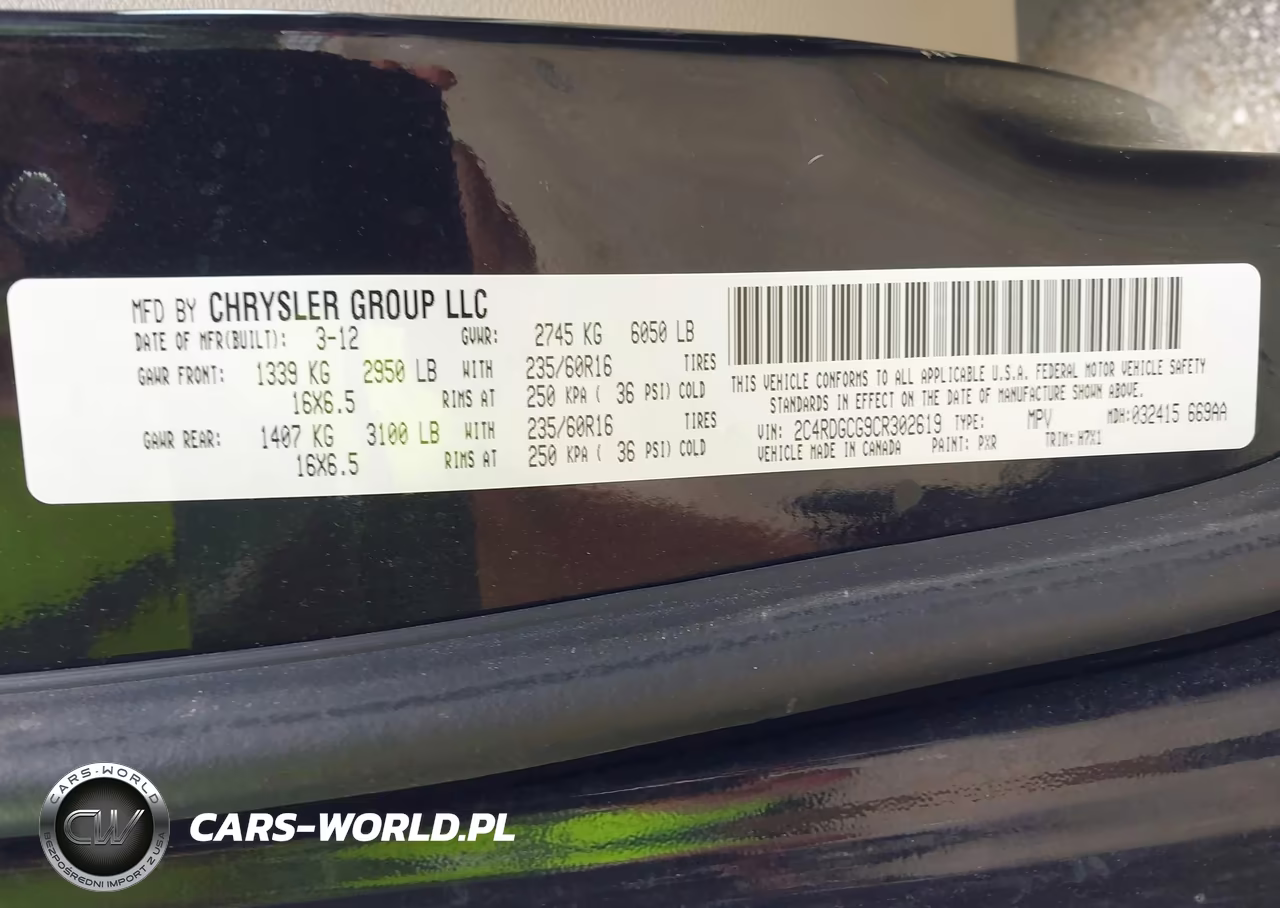 2012 Dodge Grand Caravan Sxt VIN:2C4RDGCG9CR302619 - 9