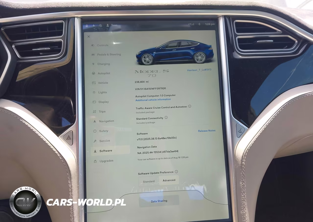 2015 Tesla Model S 60-70-85 VIN:5YJSA1S14FF097926 - 17