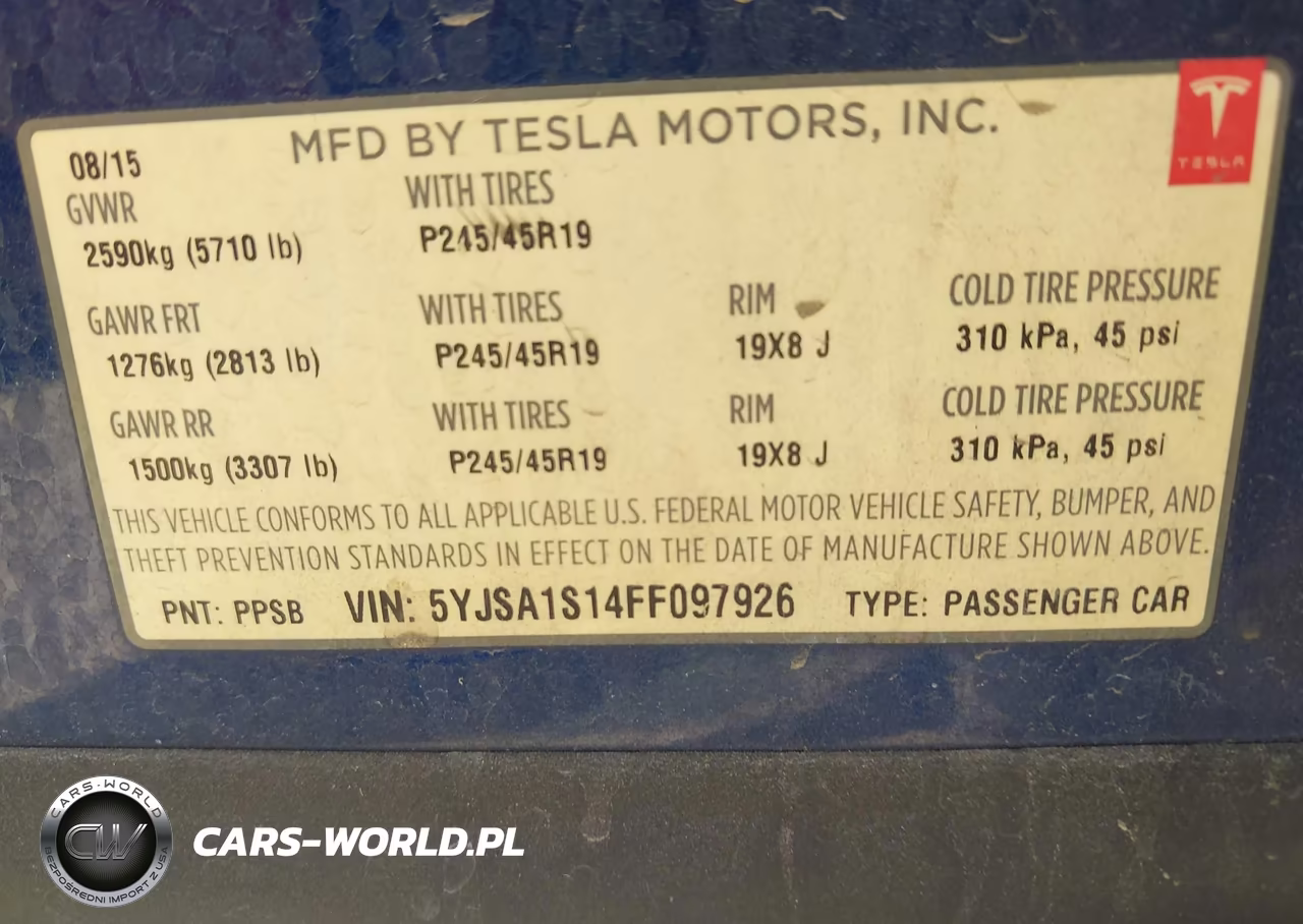 2015 Tesla Model S 60-70-85 VIN:5YJSA1S14FF097926 - 9
