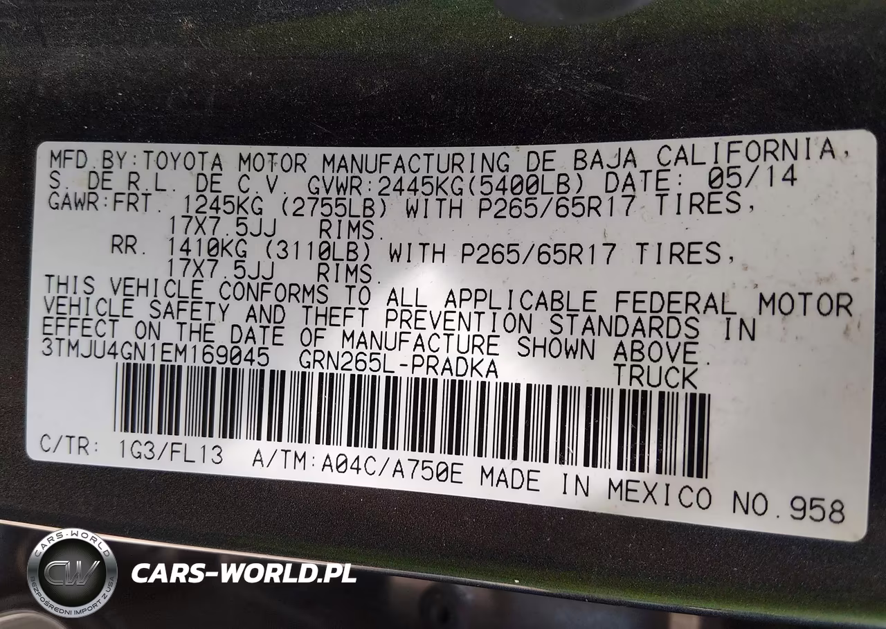 2014 Toyota Tacoma Prerunner V6 VIN:3TMJU4GN1EM169045 - 9