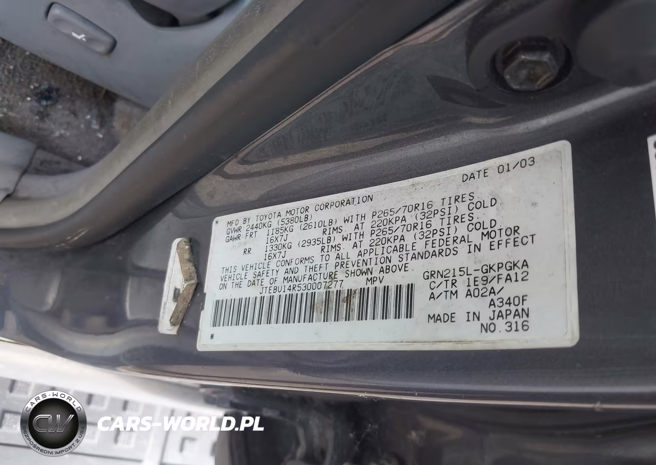 2003 Toyota 4Runner Sr5 V6 VIN:JTEBU14R530007277 - 9