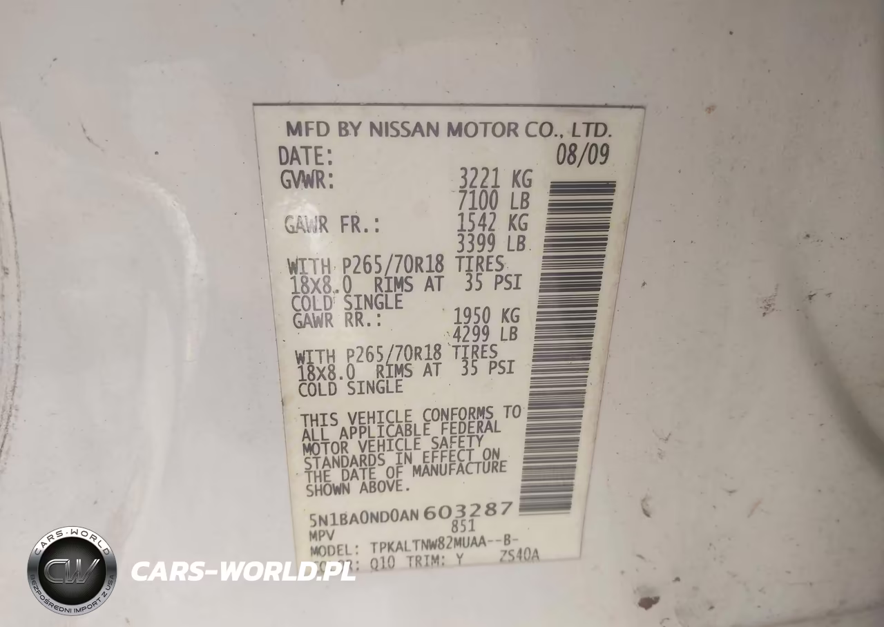 2010 Nissan Armada Se-Titanium-Platinum VIN:5N1BA0ND0AN603287 - 9