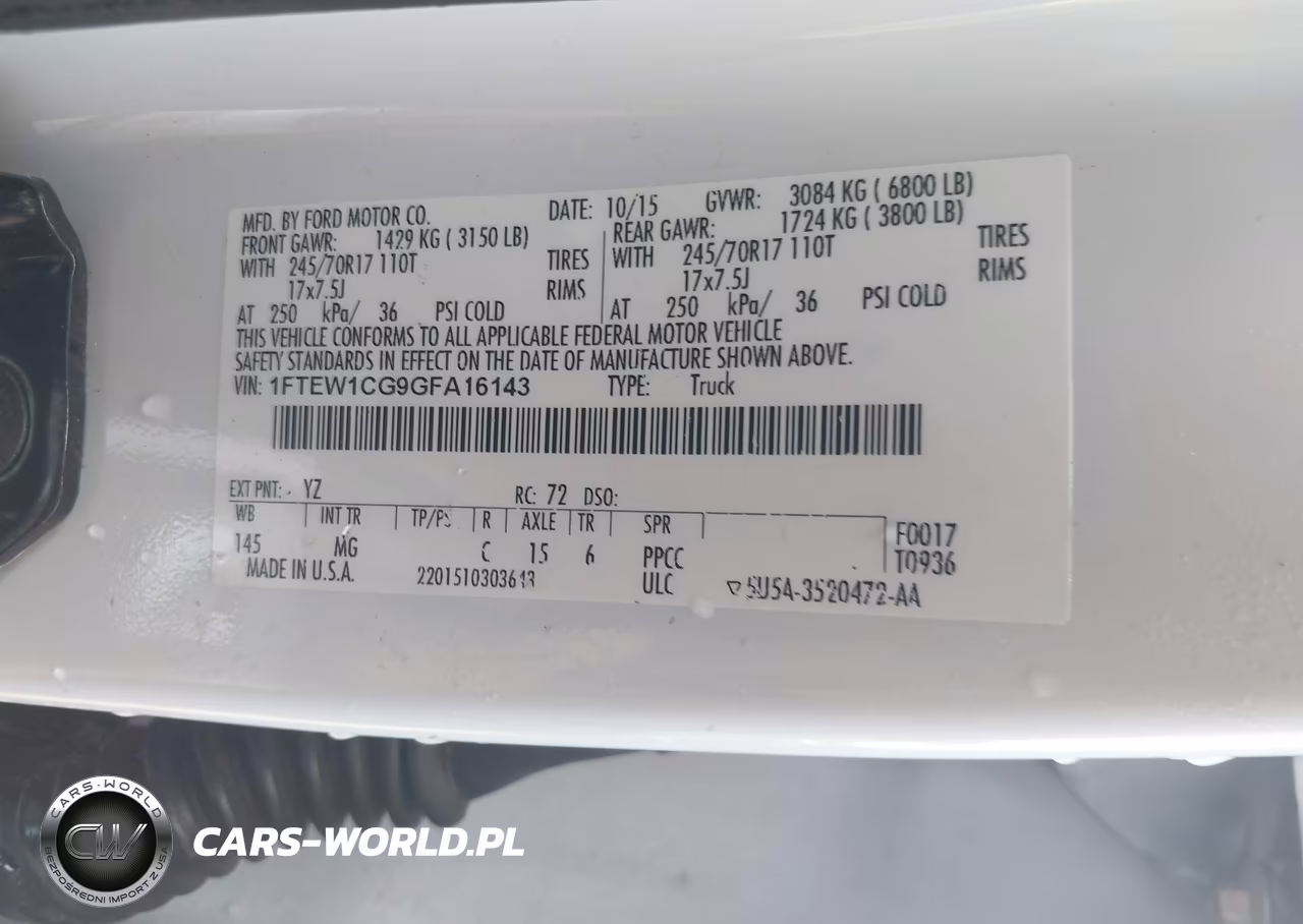 2016 Ford F-150 Xlt VIN:1FTEW1CG9GFA16143 - 9
