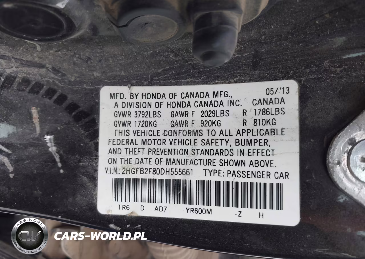 2013 Honda Civic Ex VIN:2HGFB2F80DH555661 - 9