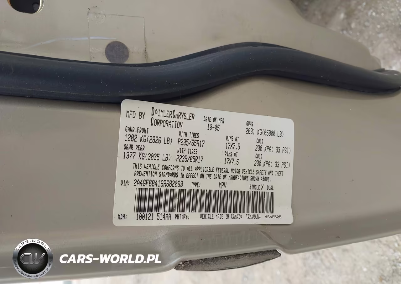 2006 Chrysler Pacifica Touring VIN:2A4GF68416R682063 - 9