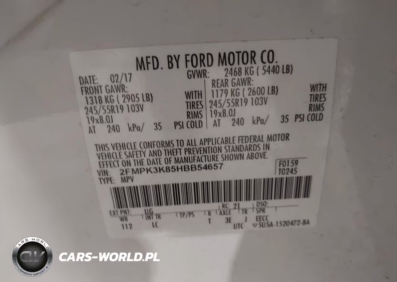 2017 Ford Edge Titanium VIN:2FMPK3K85HBB54657 - 9