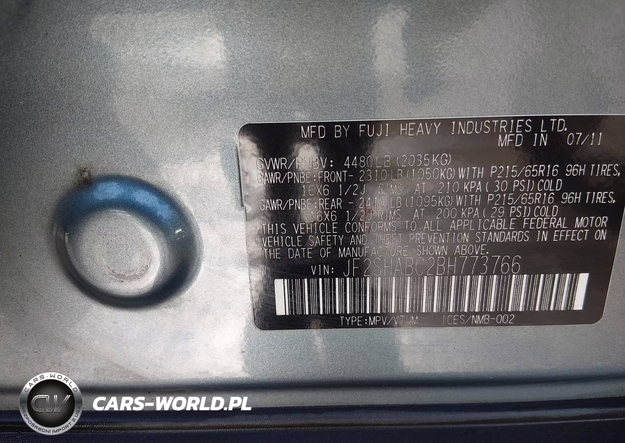 2011 Subaru Forester 2.5X VIN:JF2SHABC2BH773766 - 9