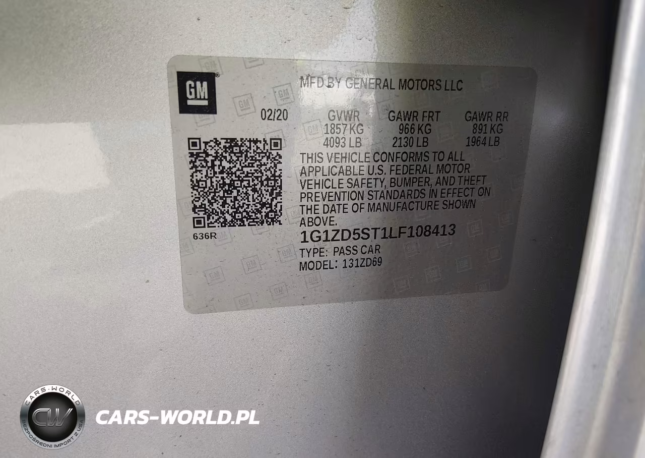 2020 Chevrolet Malibu Fwd Lt VIN:1G1ZD5ST1LF108413 - 9