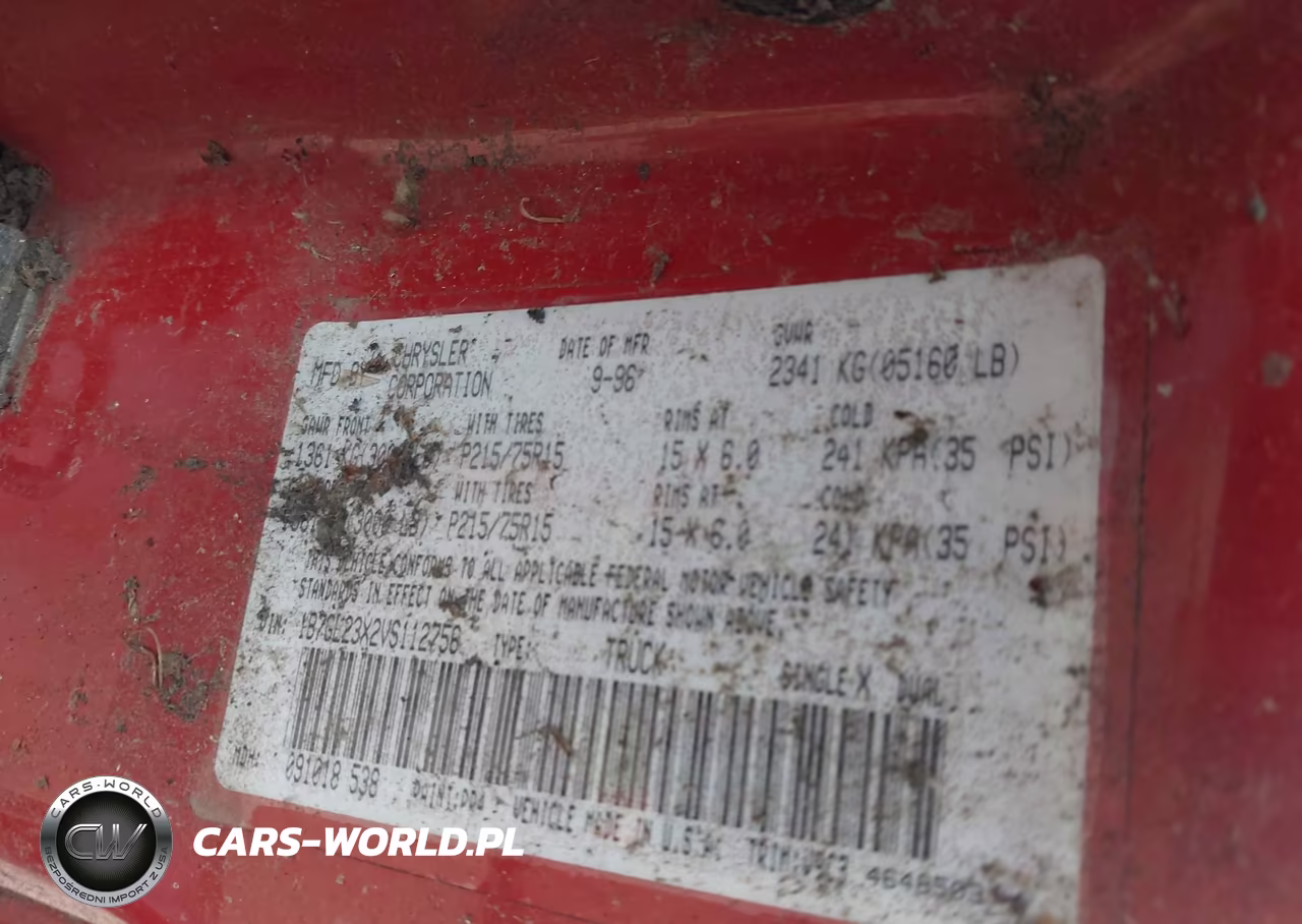 1997 Dodge Dakota Slt-Sport VIN:1B7GL23X2VS112756 - 9