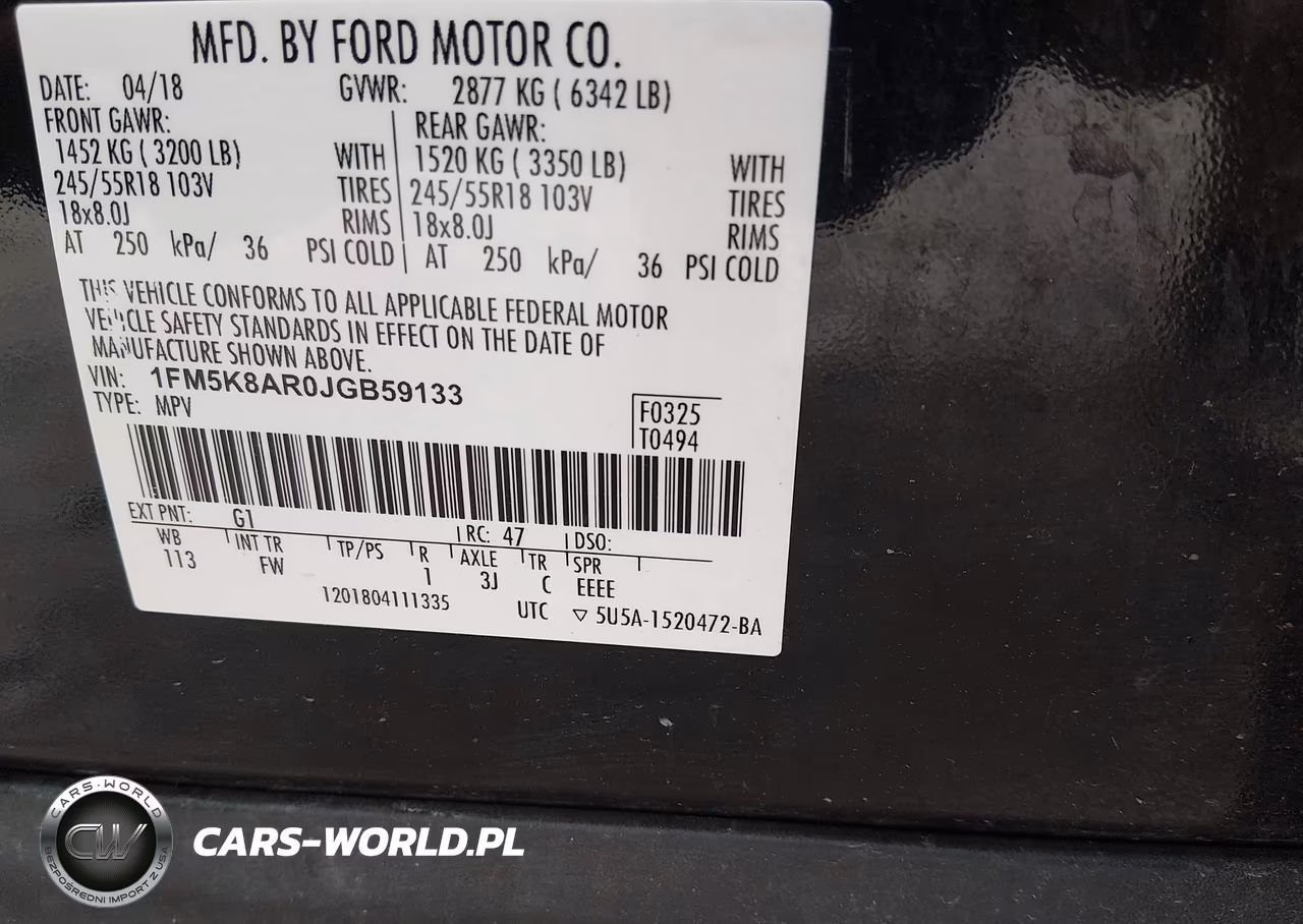 2018 Ford Police Interceptor Utility VIN:1FM5K8AR0JGB59133 - 9