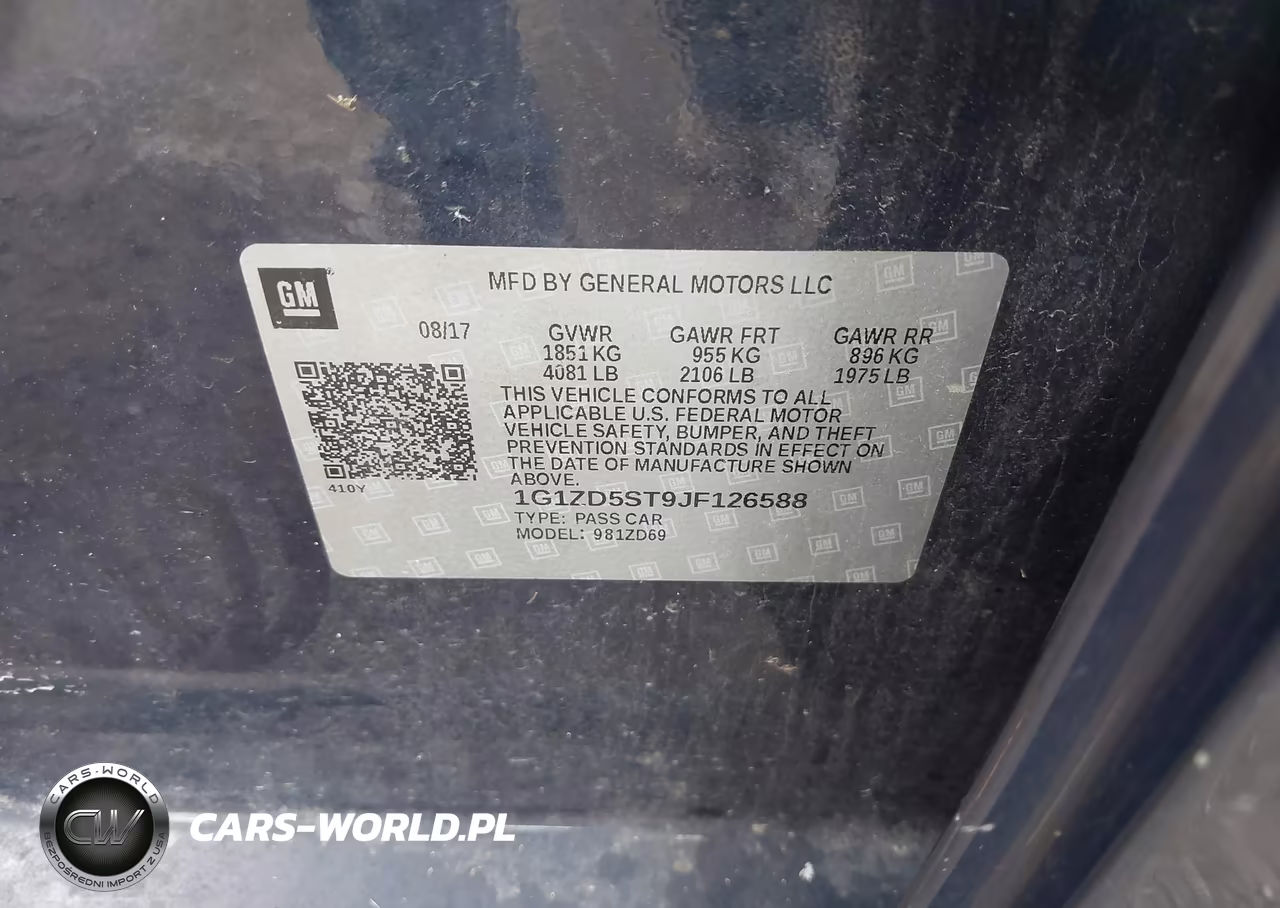 2018 Chevrolet Malibu Lt VIN:1G1ZD5ST9JF126588 - 9