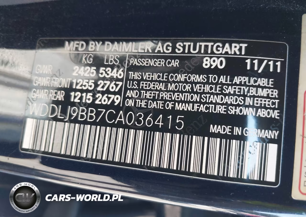2012 Mercedes-Benz Cls 550 4Matic VIN:WDDLJ9BB7CA036415 - 9