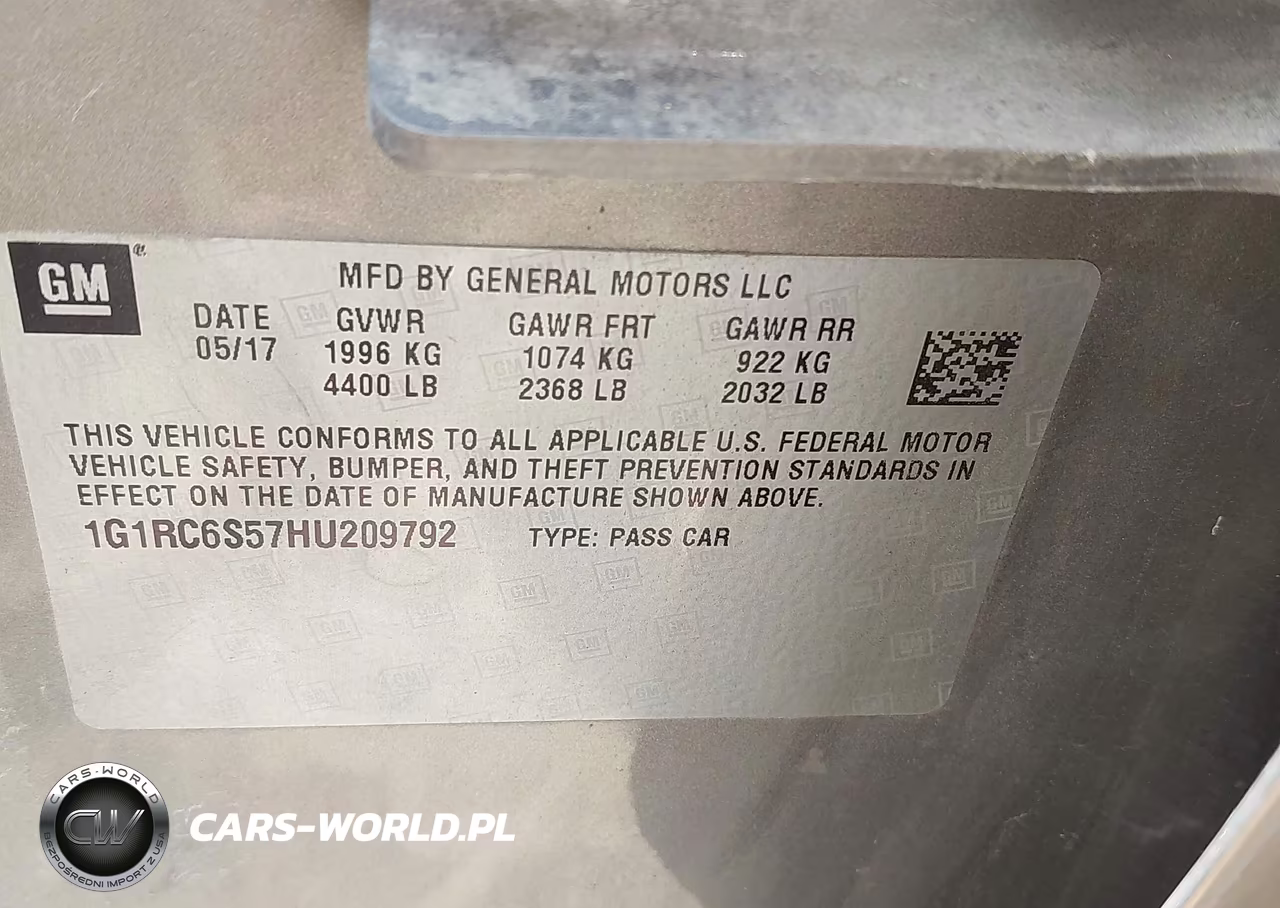 2017 Chevrolet Volt Lt VIN:1G1RC6S57HU209792 - 9