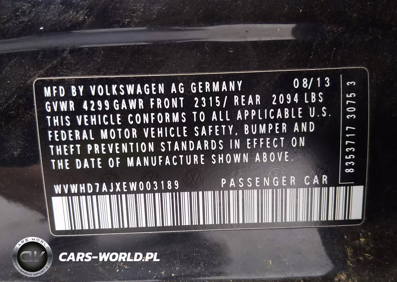2014 Volkswagen Gti Driver's Edition VIN:WVWHD7AJXEW003189 - 9