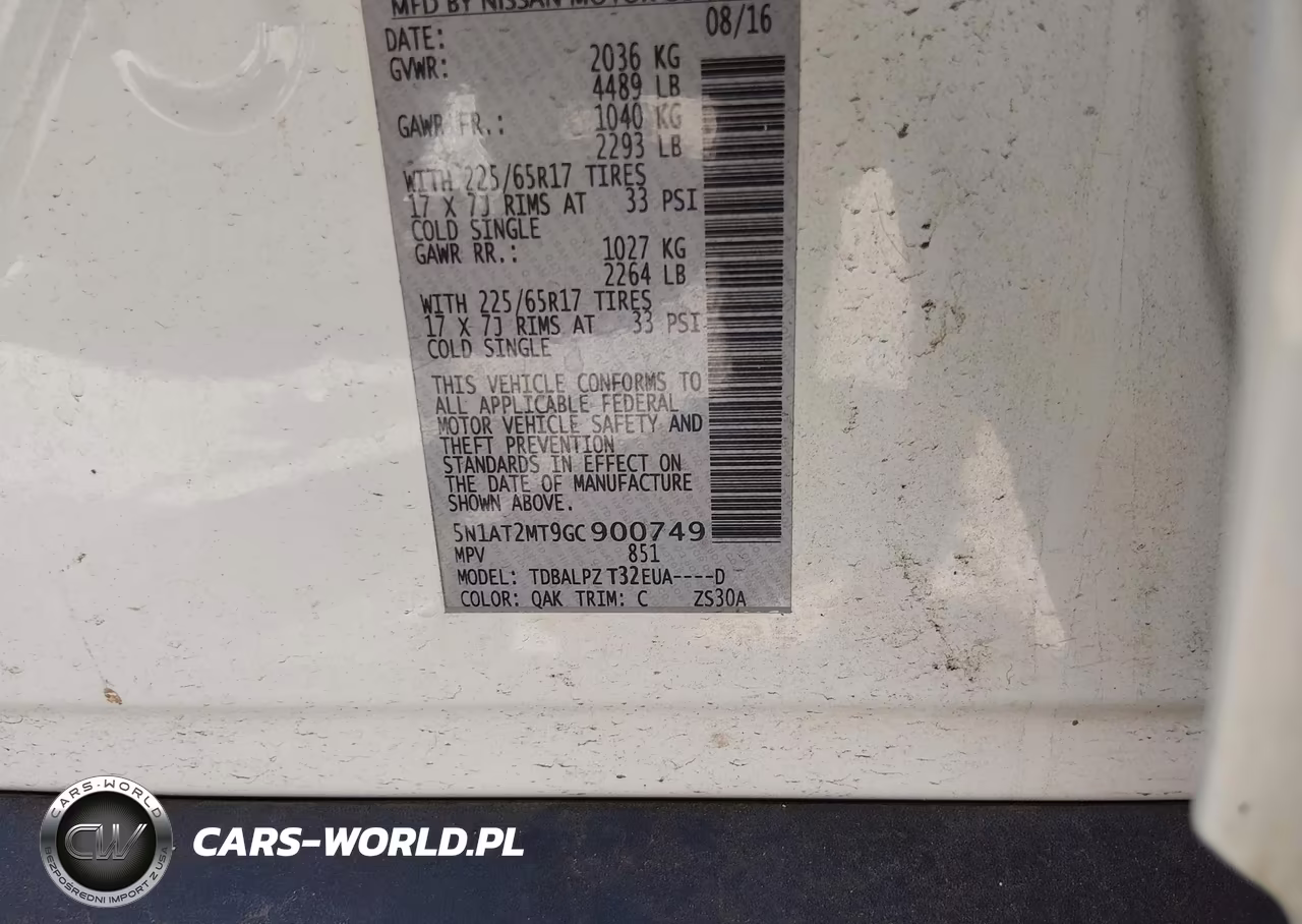 2016 Nissan Rogue S VIN:5N1AT2MT9GC900749 - 9