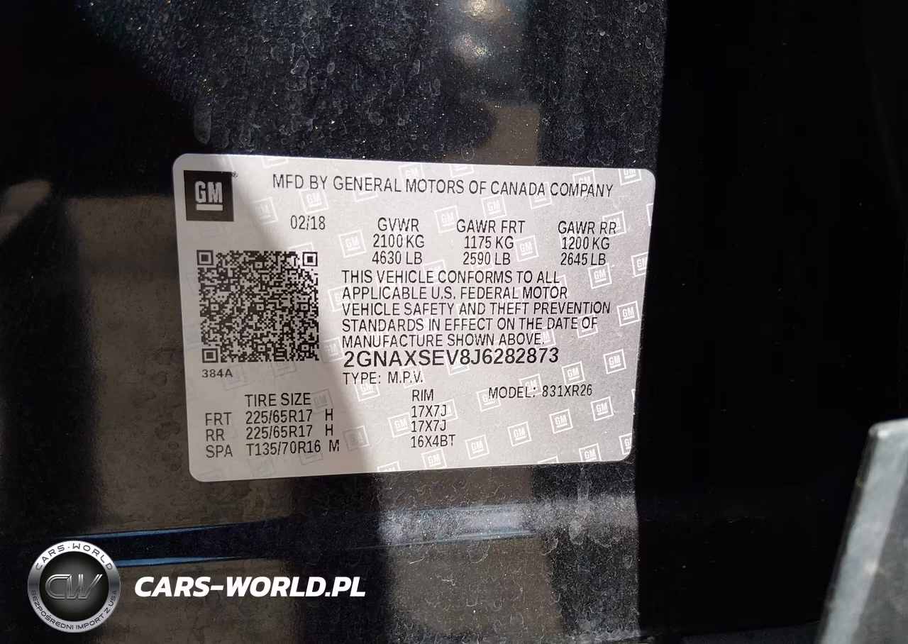 2018 Chevrolet Equinox Lt VIN:2GNAXSEV8J6282873 - 9