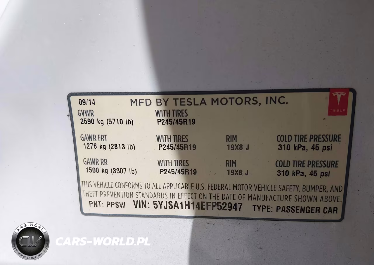 2014 Tesla Model S P85 VIN:5YJSA1H14EFP52947 - 9