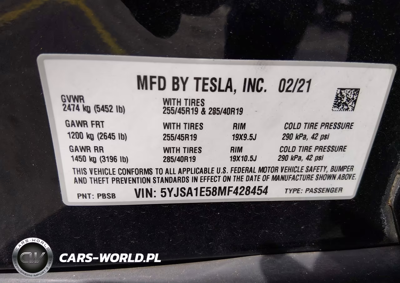 2021 Tesla Model S Long Range Dual Motor All-Wheel Drive VIN:5YJSA1E58MF428454 - 9