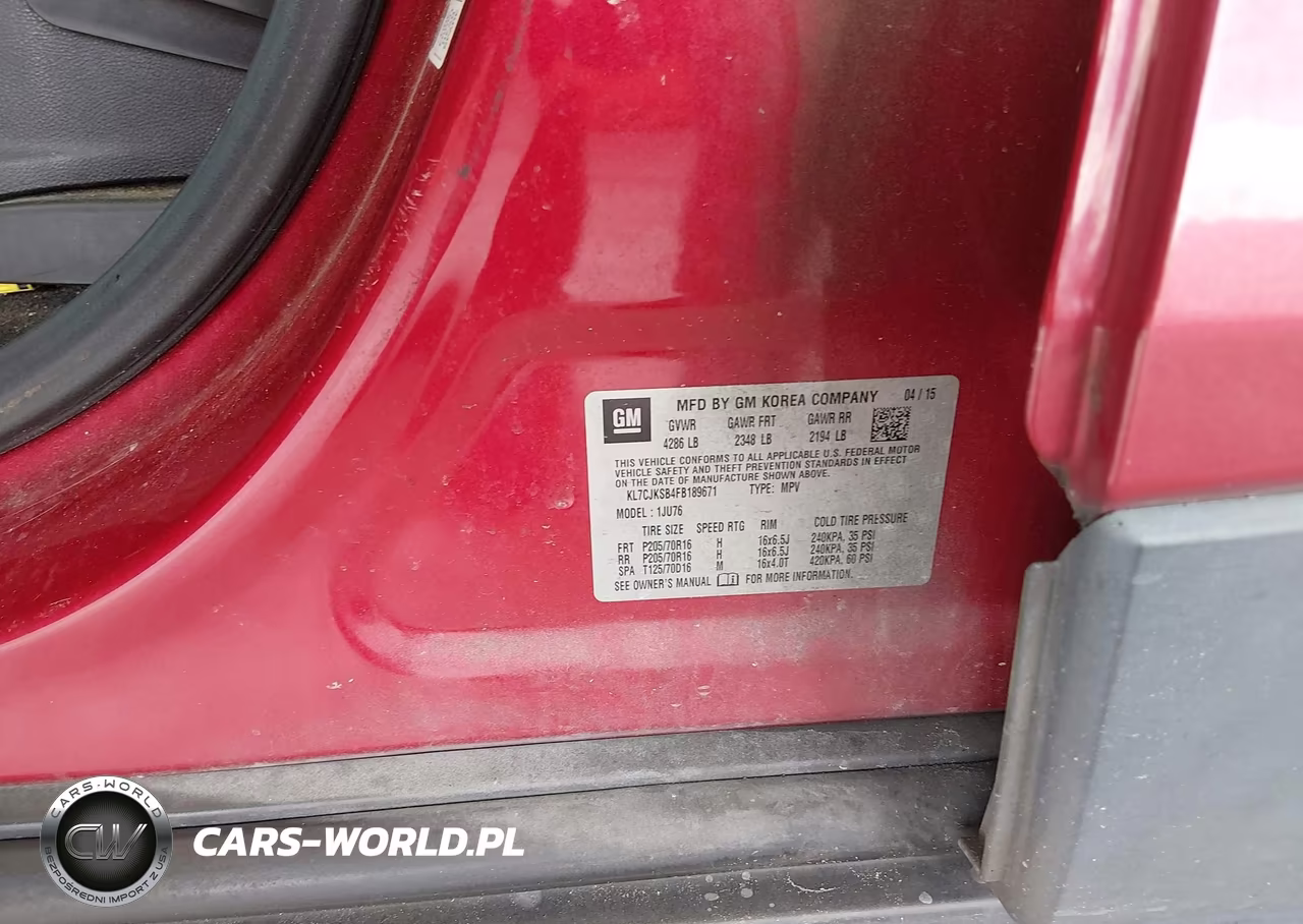 2015 Chevrolet Trax 1Ls VIN:KL7CJKSB4FB189671 - 9