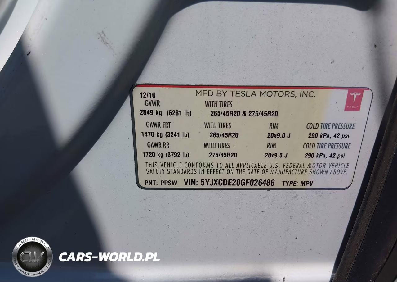 2016 Tesla Model X VIN:5YJXCDE20GF026486 - 9