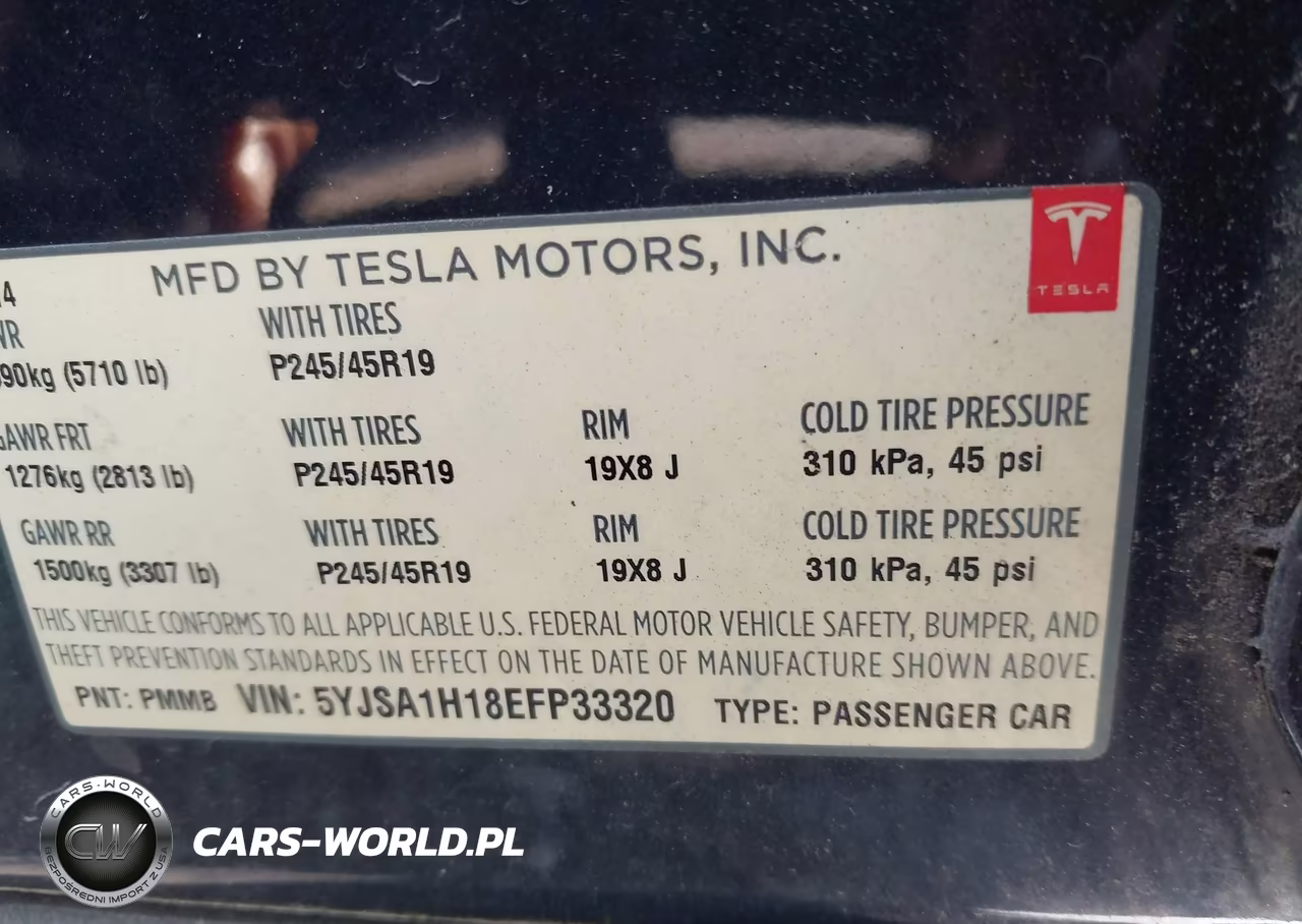 2014 Tesla Model S P85 VIN:5YJSA1H18EFP33320 - 9