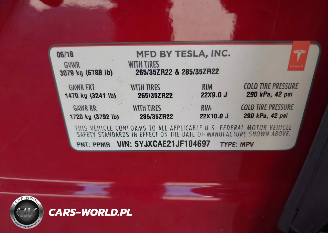 2018 Tesla Model X VIN:5YJXCAE21JF104697 - 9
