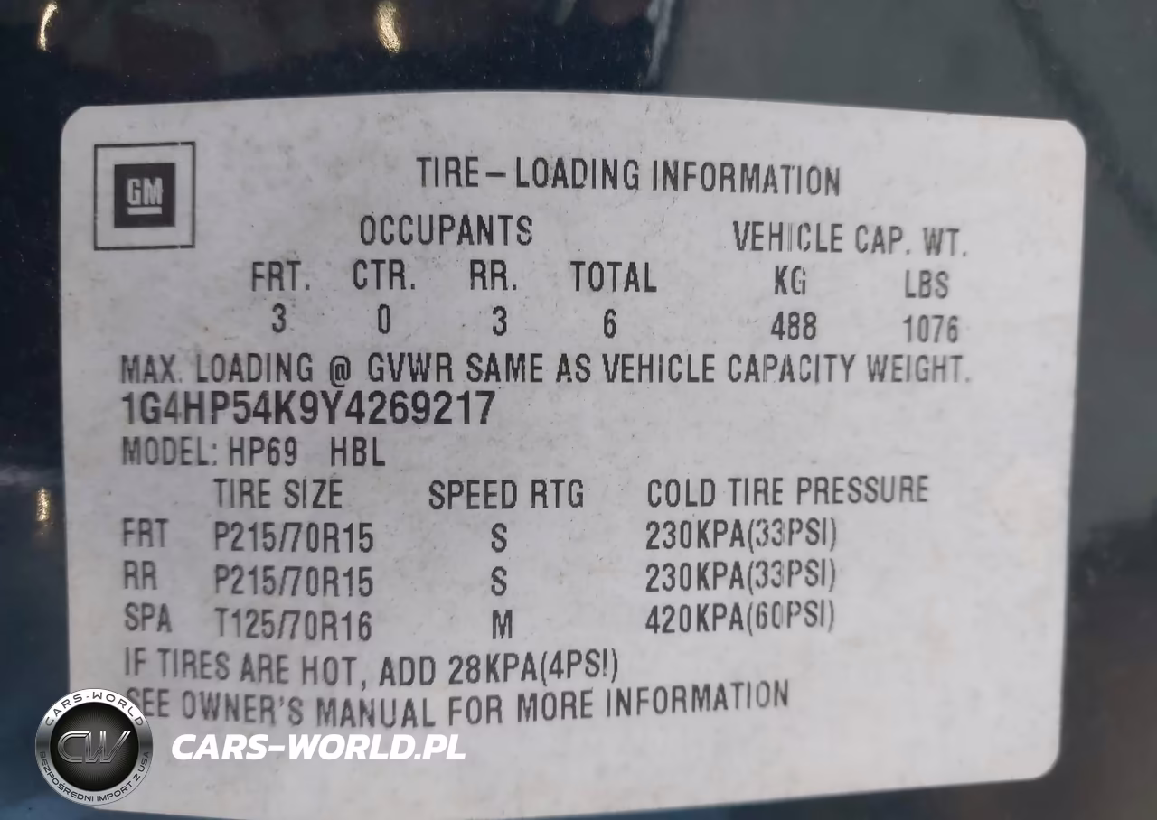2000 Buick Lesabre Custom VIN:1G4HP54K9Y4269217 - 9