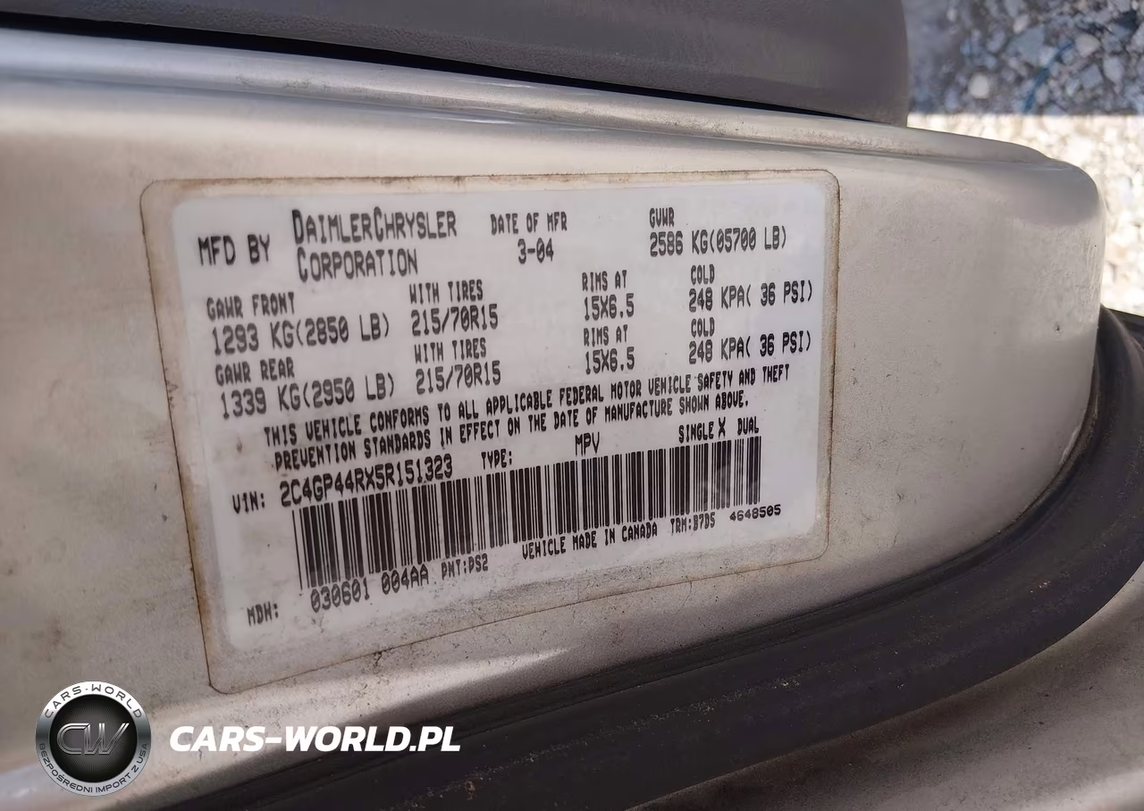 2005 Chrysler Town & Country Lx VIN:2C4GP44RX5R151323 - 9