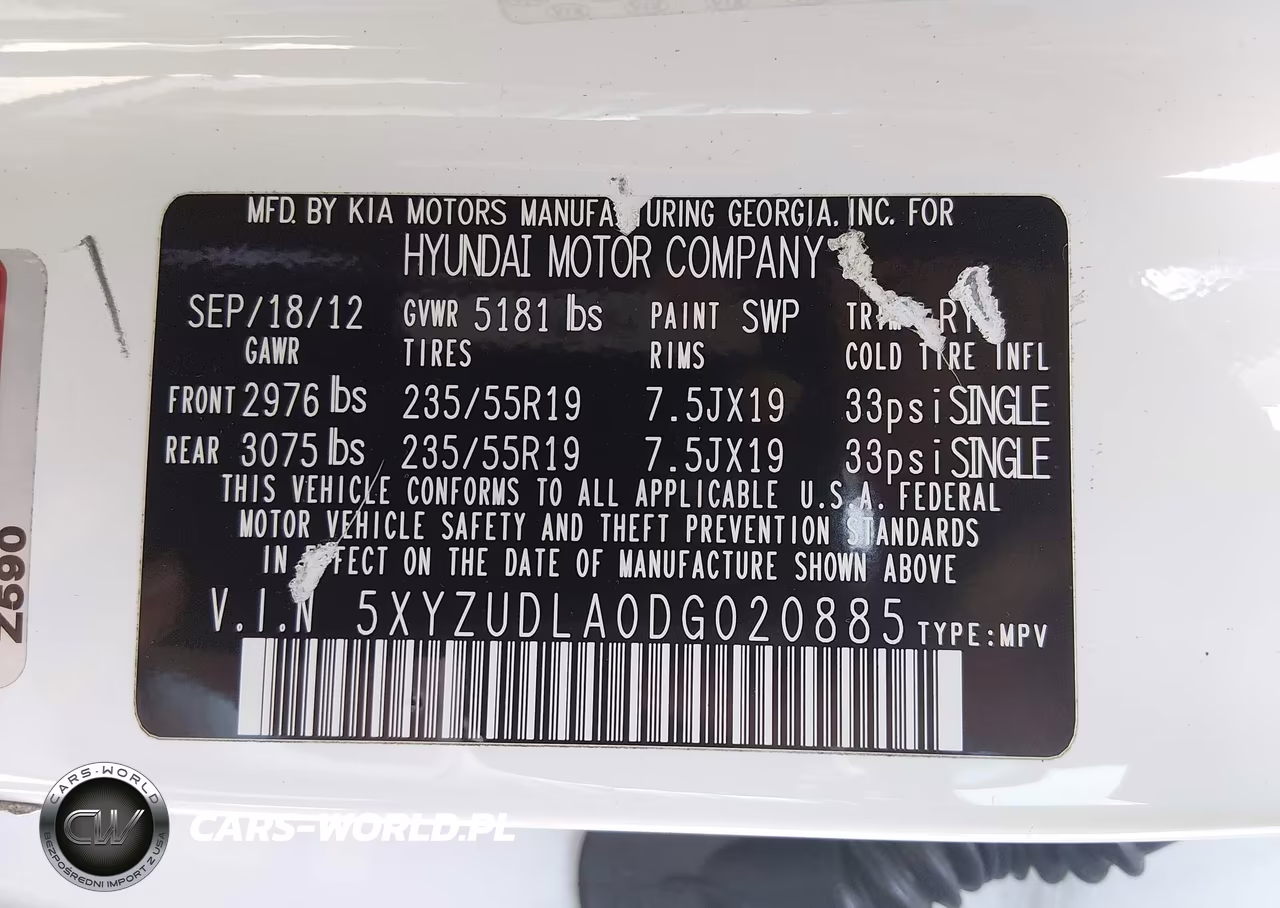 2013 Hyundai Santa Fe Sport 2.0T VIN:5XYZUDLA0DG020885 - 9