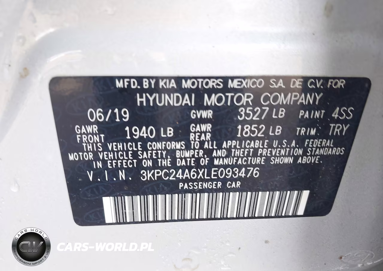 2020 Hyundai Accent Sel VIN:3KPC24A6XLE093476 - 9