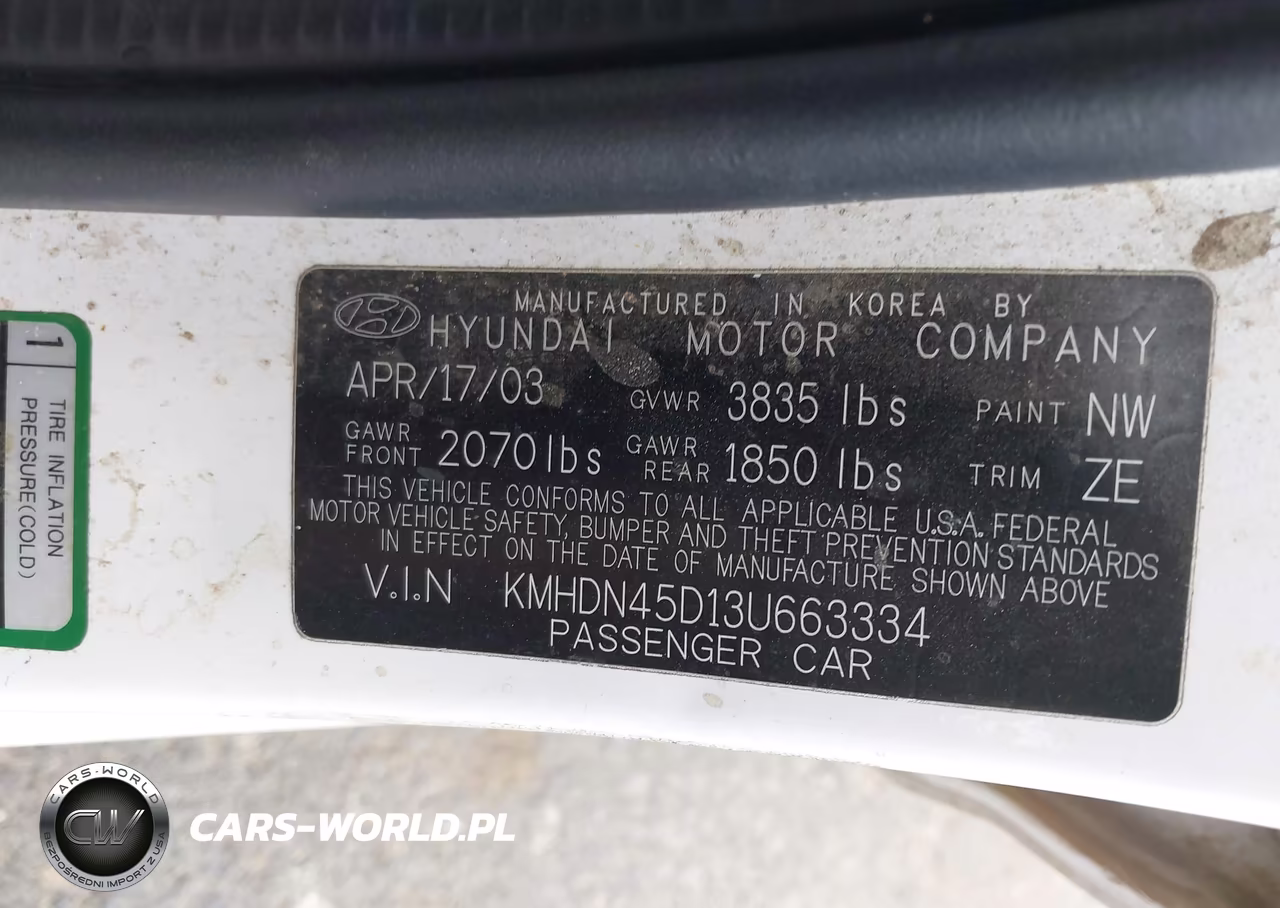2003 Hyundai Elantra Gls-Gt VIN:KMHDN45D13U663334 - 9