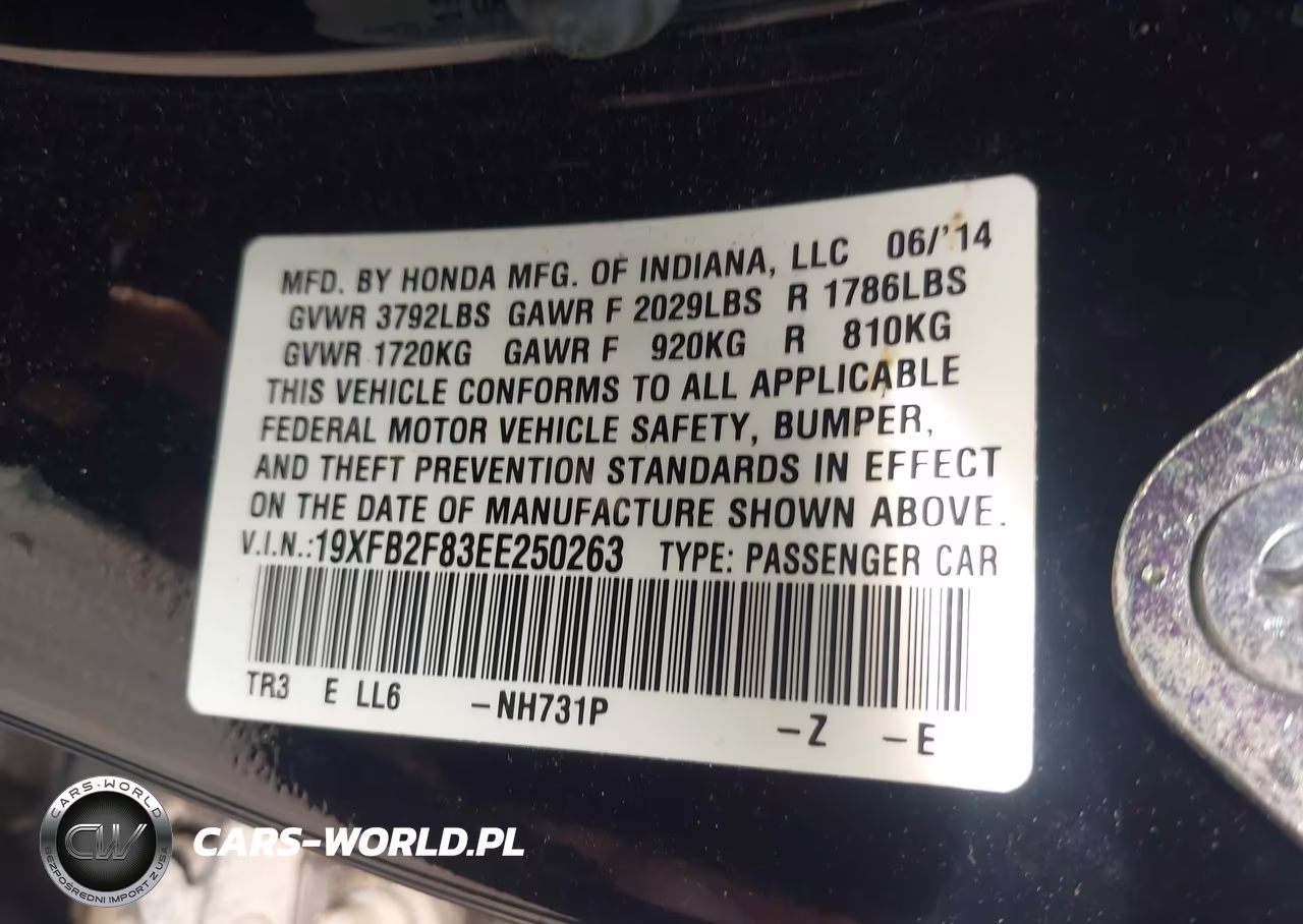 2014 Honda Civic Ex VIN:19XFB2F83EE250263 - 9