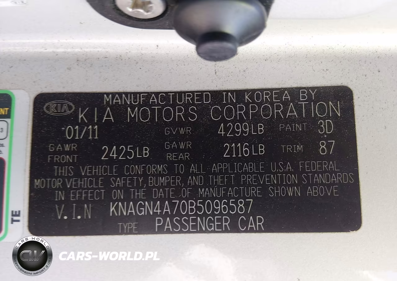 2011 Kia Optima Ex VIN:KNAGN4A70B5096587 - 9