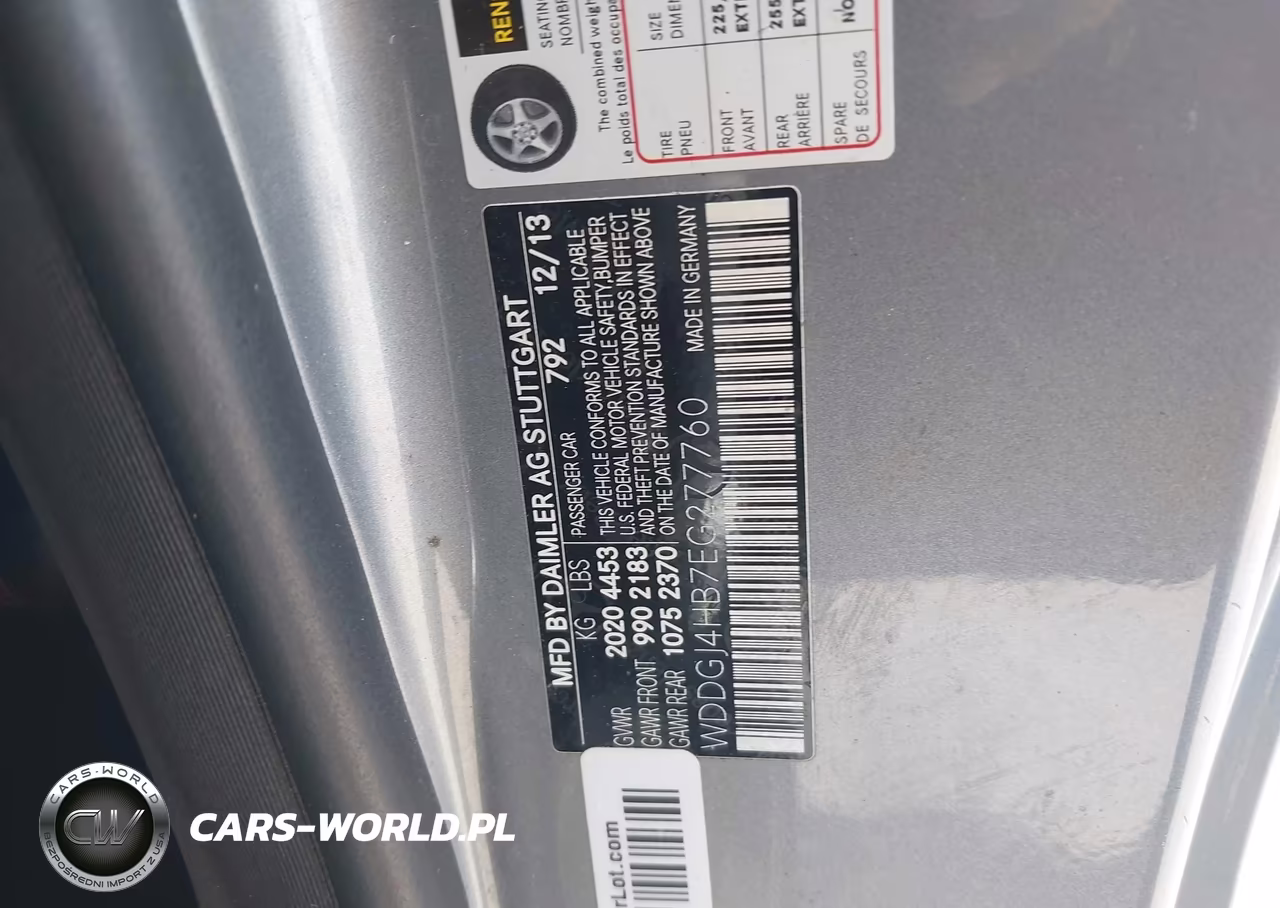 2014 Mercedes-Benz C 250 VIN:WDDGJ4HB7EG277760 - 9
