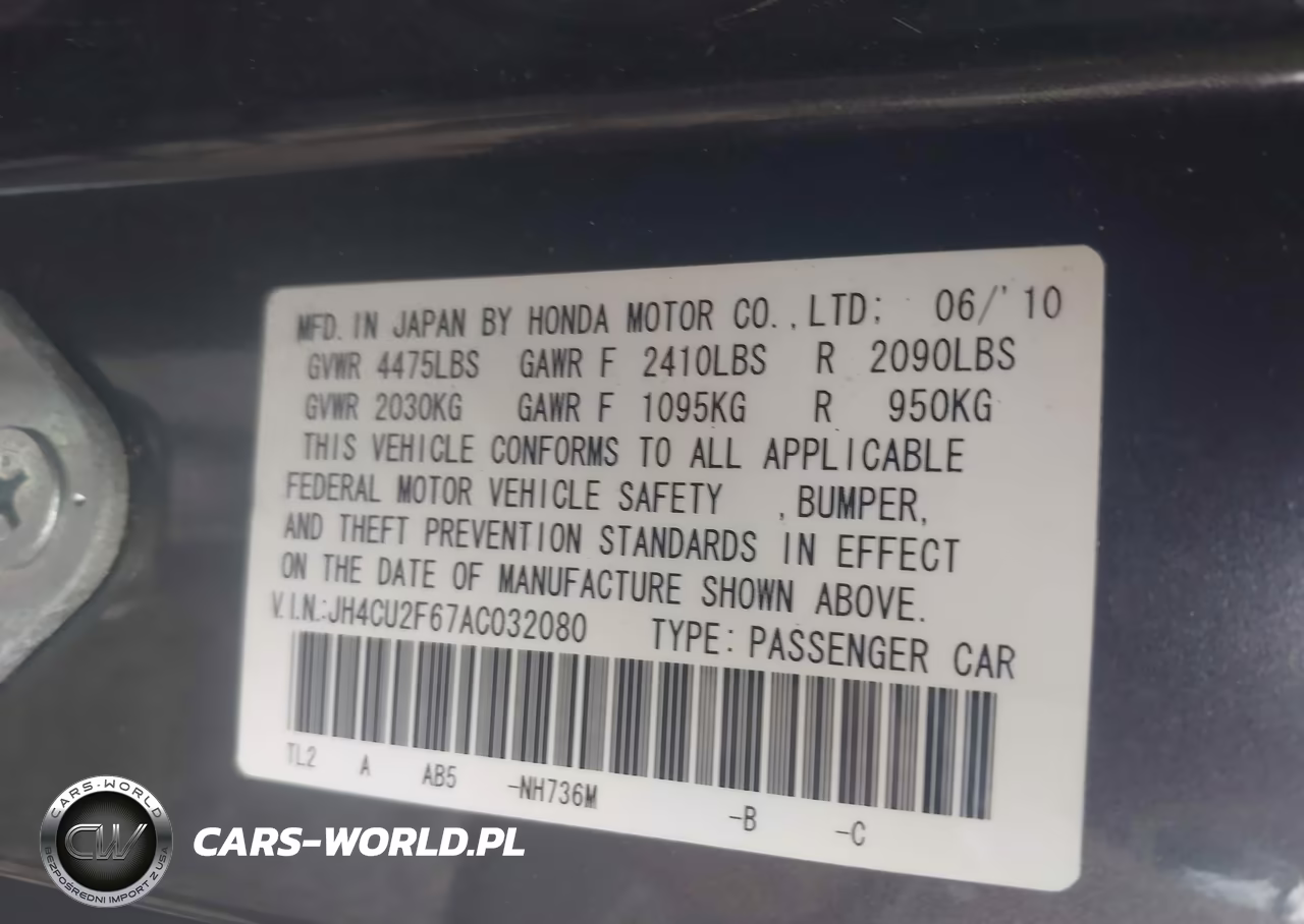 2010 Acura Tsx 2.4 VIN:JH4CU2F67AC032080 - 9