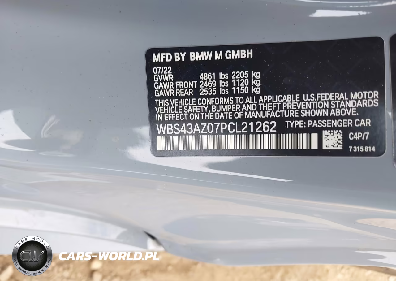 2023 BMW M4 Competition xDrive VIN:WBS43AZ07PCL21262 - 9